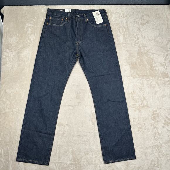 Levi's 501 Jeans Dark Blue Original Fit Denim Button Fly Big E Men's Size 32x30 - Picture 2 of 14